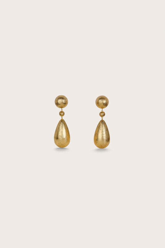 Cult Gaia Eviana Earring in Gold Foil Wood extra large big dangle
