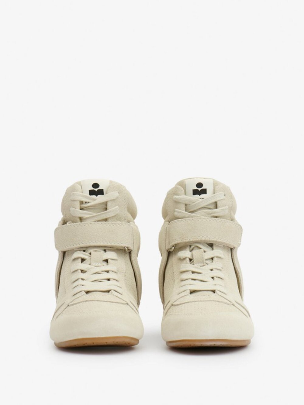 Isabel Marant Senny High Sneaker in Chalk cream suede leather hight top shoe