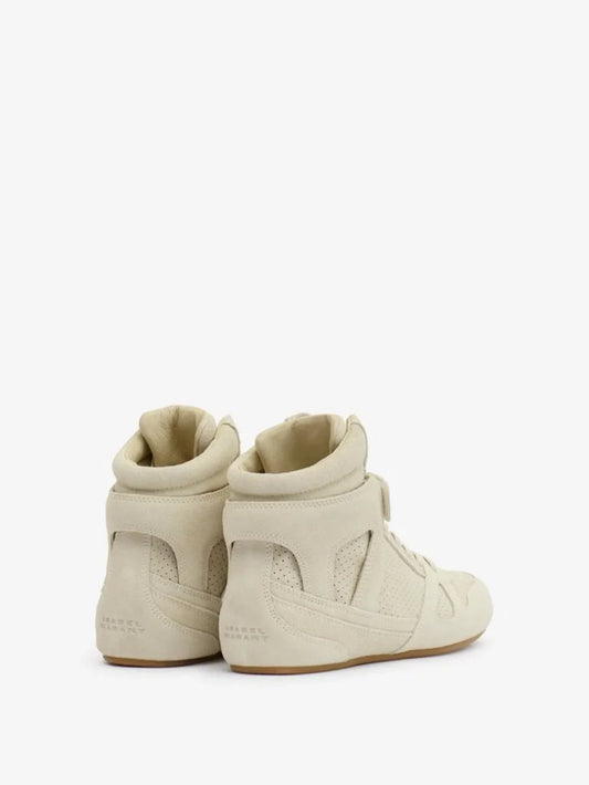 Isabel Marant Senny High Sneaker in Chalk cream suede leather hight top shoe