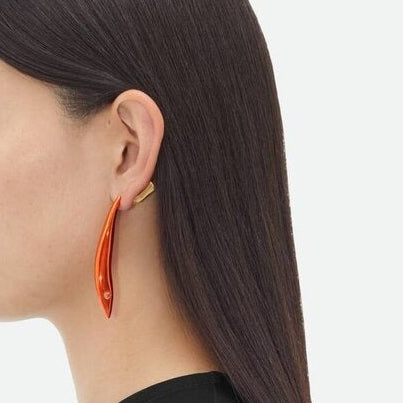 Bottega Veneta Sardine Earring in Silver, Gold, & Papaya dangle earrings