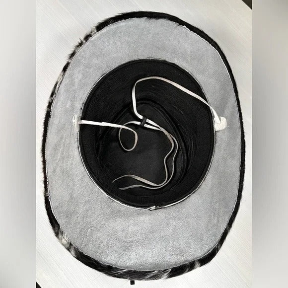 Genuine cow hide fur cowboy hat