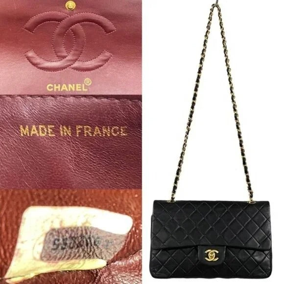 Chanel Chanel Lambskin W Flap Matelasse Shoulder Bag Leather Shoulder Bag 5