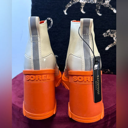 New Sorel Women's Brex Heel Zip Boots chunky platform heel ankle boot snow