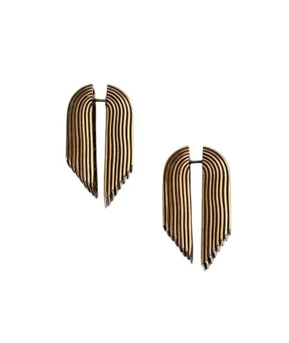 KHAITE Zucchini Earrings in Antique Gold