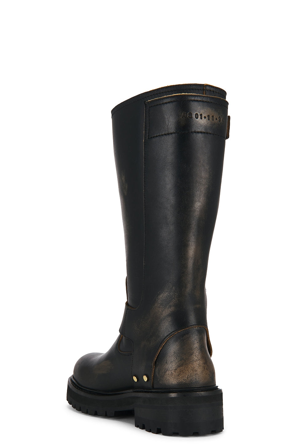 ALLSAINTS Tay Biker Boot in Dark Brown black combat cowboy leather