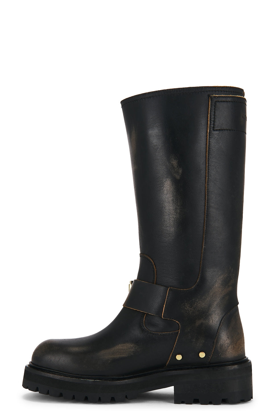 ALLSAINTS Tay Biker Boot in Dark Brown black combat cowboy leather