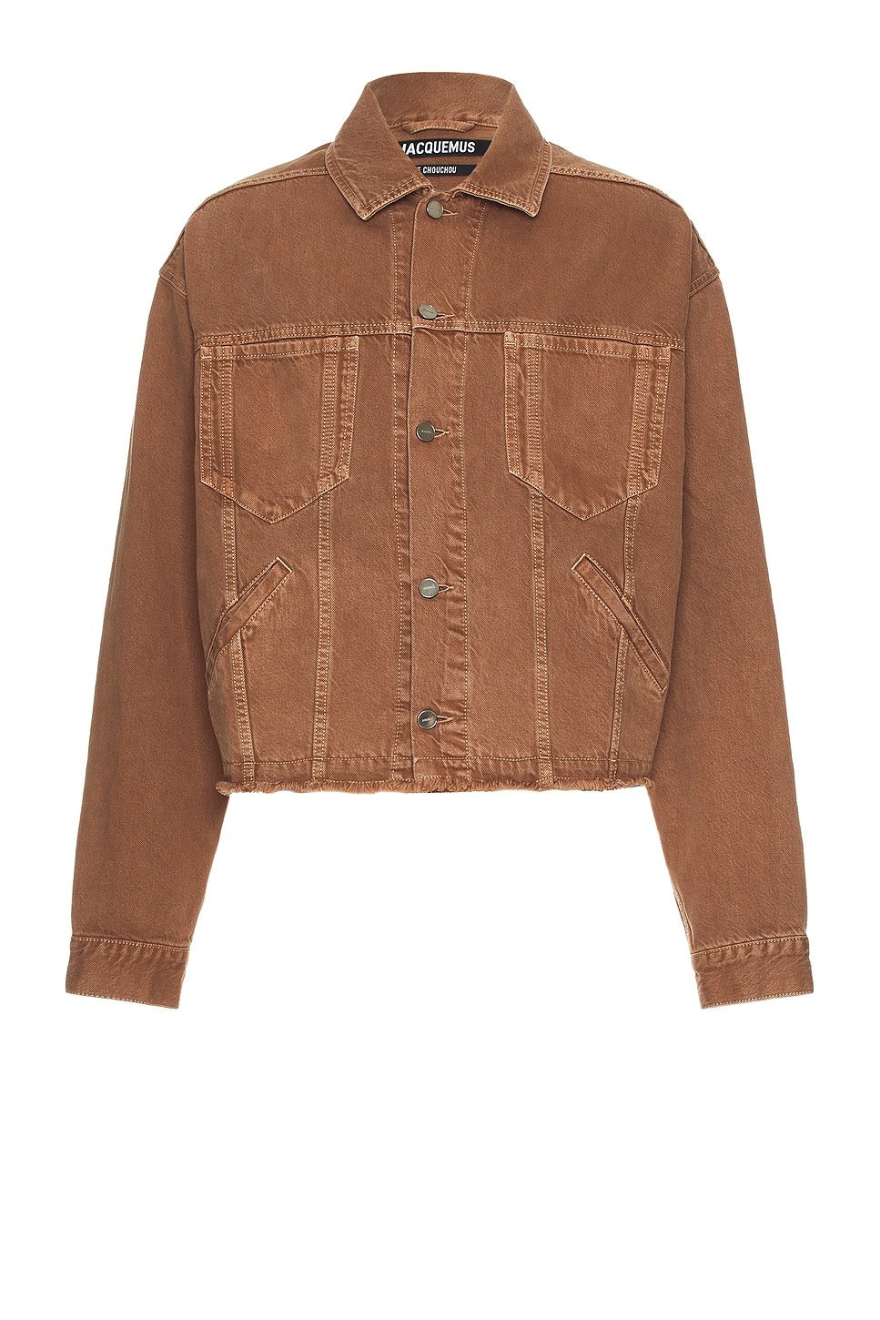 JACQUEMUS La Veste De-nimes Criollo in Camel & Beige new brown denim jacket