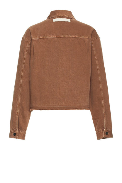JACQUEMUS La Veste De-nimes Criollo in Camel & Beige new brown denim jacket