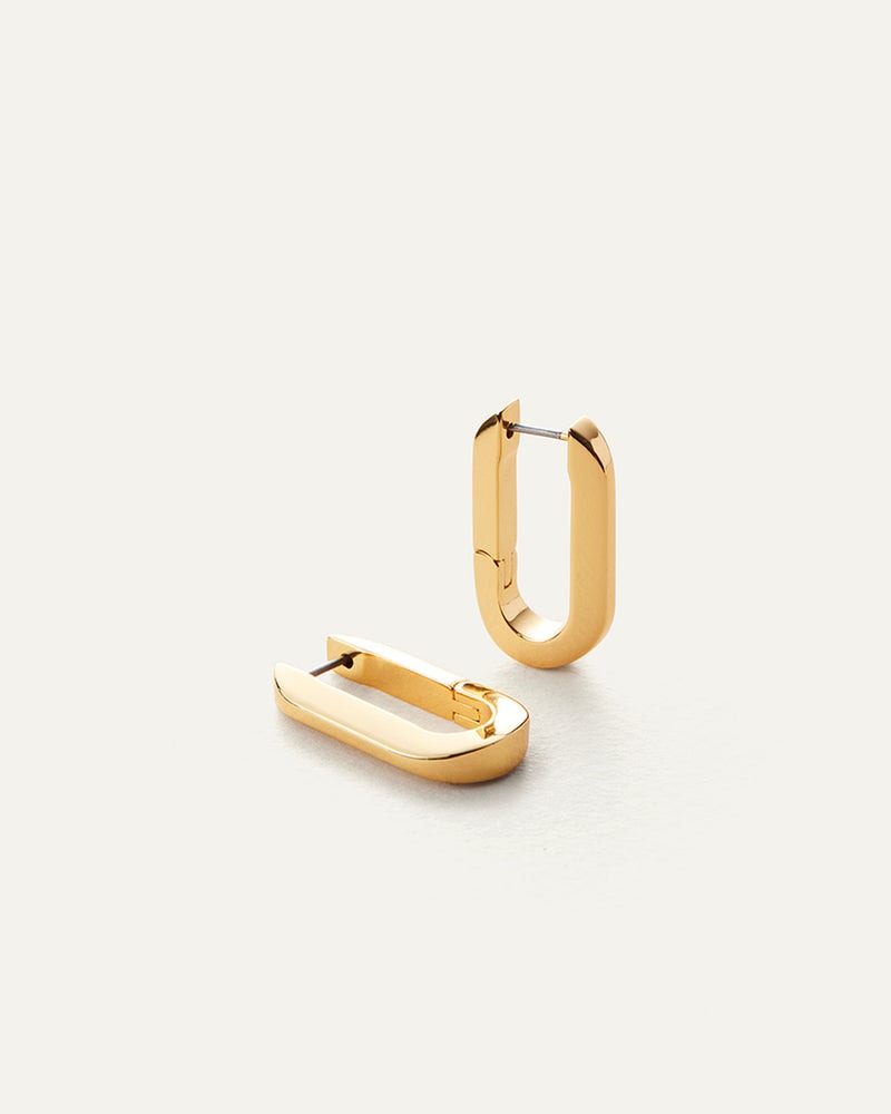 Jenny Bird U-link Earring in High Polish Gold 14K dangle