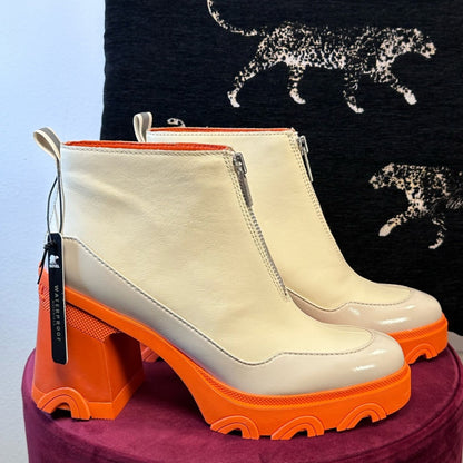 New Sorel Women's Brex Heel Zip Boots chunky platform heel ankle boot snow