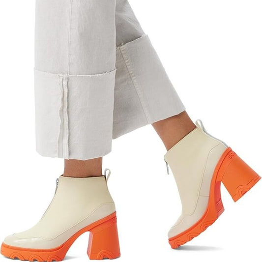 New Sorel Women's Brex Heel Zip Boots chunky platform heel ankle boot snow