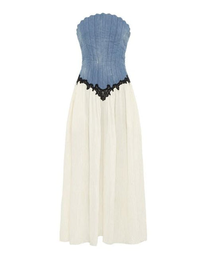 Gabriela Hearst Glenn Dress in Light Blue Denim