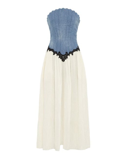 Gabriela Hearst Glenn Dress in Light Blue Denim