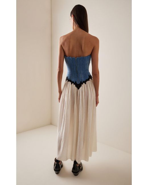 Gabriela Hearst Glenn Dress in Light Blue Denim