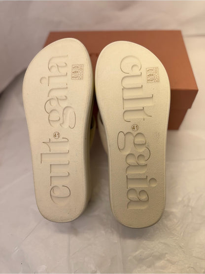 Cult Gaia Cg Platform Flip Flops in Off White sandals