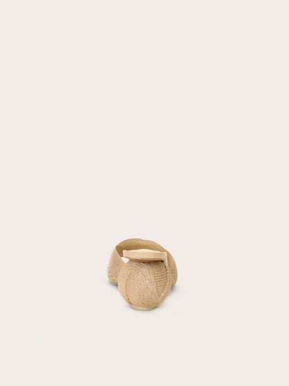 Cult Gaia Noor Sandal in Natural raatan open toe high heel