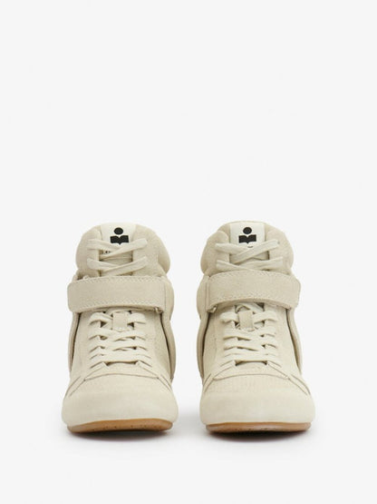 Isabel Marant Senny High Sneaker in Chalk cream suede leather hight top shoe