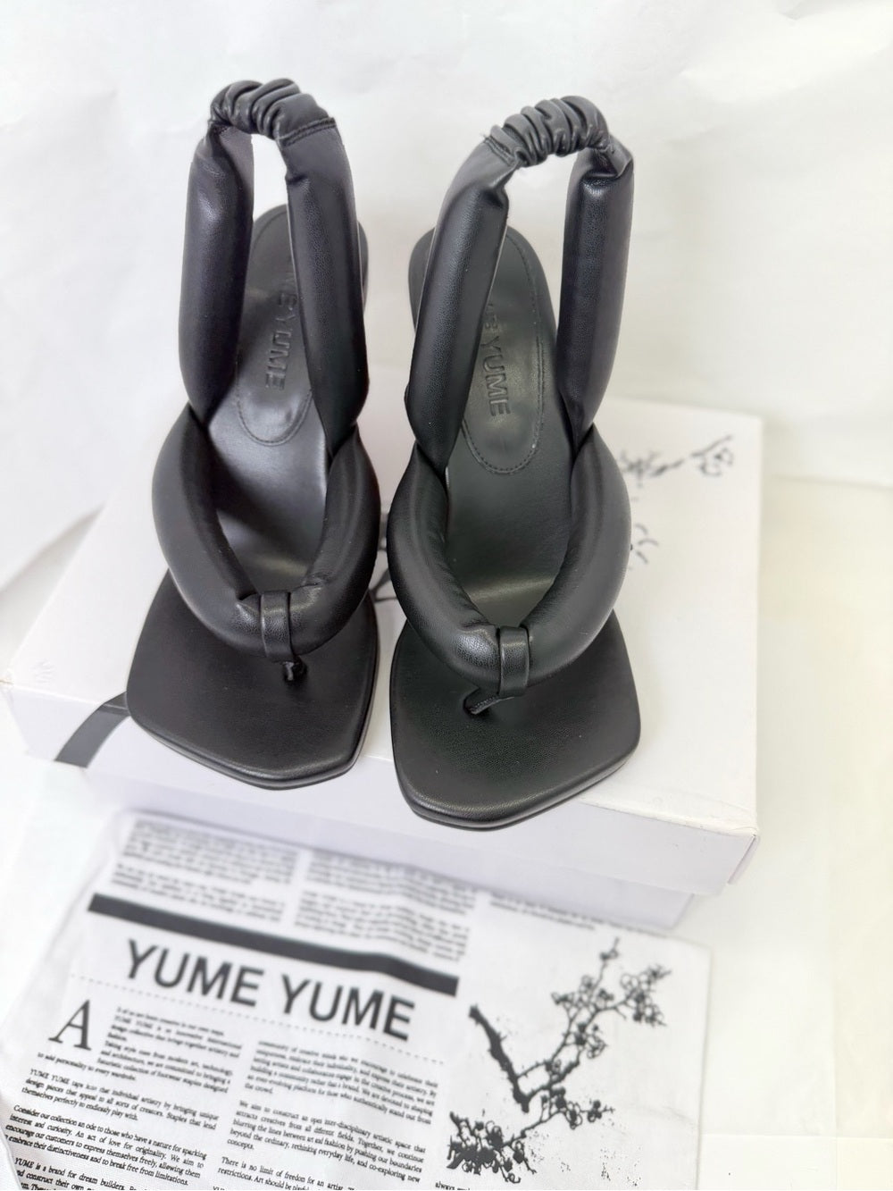 Yume Yume Love Heel in Black & Red heart open toe high heel