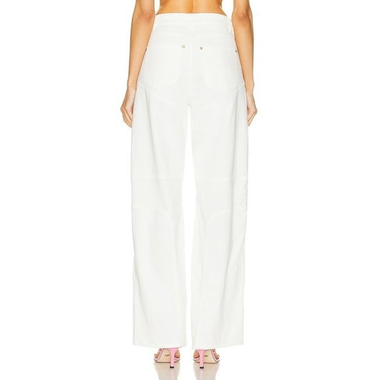 Blumarine Wide Leg Jean in Bianco Naturale white