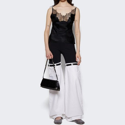 Coperni Hybrid Denim Trouser in Black & White jeans leggings jeggings