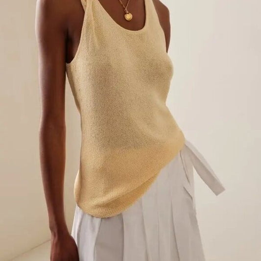 New Proenza Schouler Stevie Top in Yellow knit tank backless