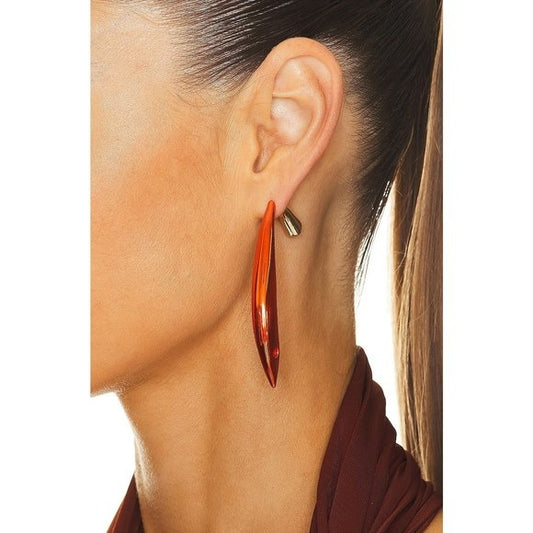 Bottega Veneta Sardine Earring in Silver, Gold, & Papaya dangle earrings