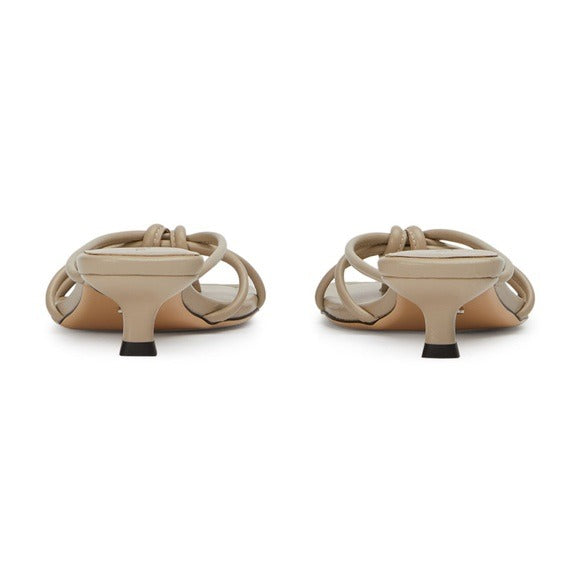 Tony Bianco Tuscany Mule in Stone beige kitten heel sandal open toe
