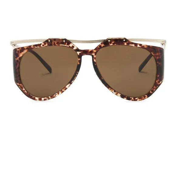 Saint Laurent SL M137 Amelia Sunglasses in Havana & Gold tortoise