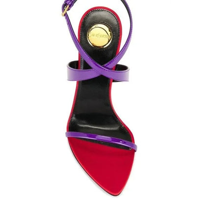 Saint Laurent Gippy Wedge acinus violet Sandal purple red gold high heels
