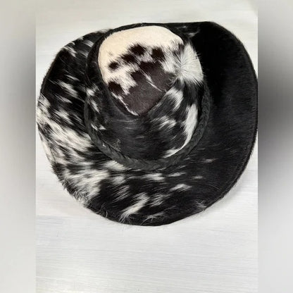 Genuine cow hide fur cowboy hat