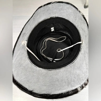 Genuine cow hide fur cowboy hat
