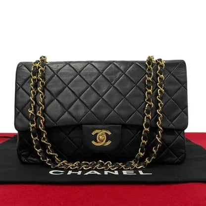 Chanel Chanel Lambskin W Flap Matelasse Shoulder Bag Leather Shoulder Bag 5