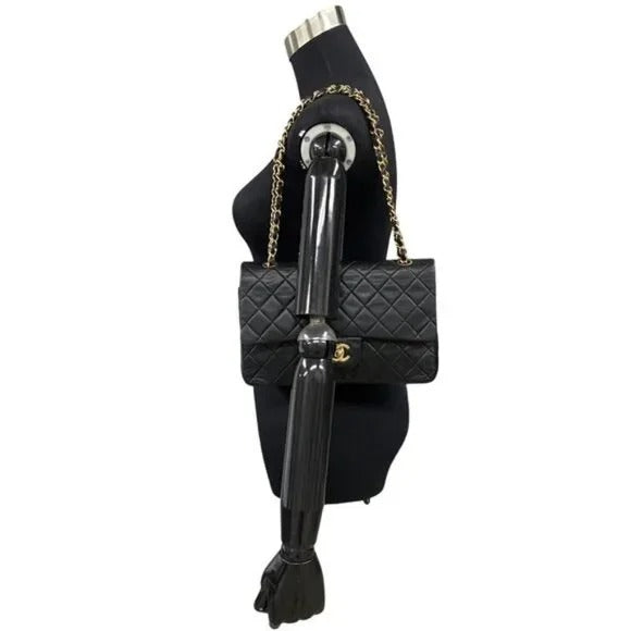 Chanel Chanel Lambskin W Flap Matelasse Shoulder Bag Leather Shoulder Bag 5